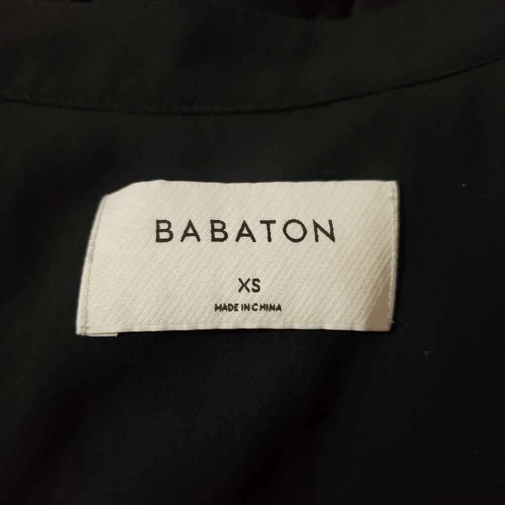 Babaton Aritzia Flowy Modern Trench Coat Womens Size XS Silky Lightweight Black - Picture 9 of 12